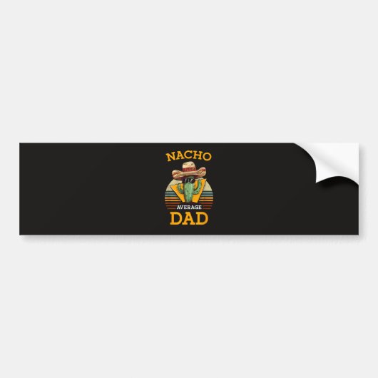 Nacho Durchschnittlicher Papa Lustig Autoaufkleber (Vorne)