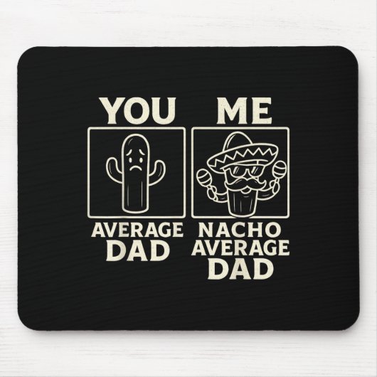 Nacho durchschnittlicher Papa lustiger Kaktus Somb Mousepad (Vorne)