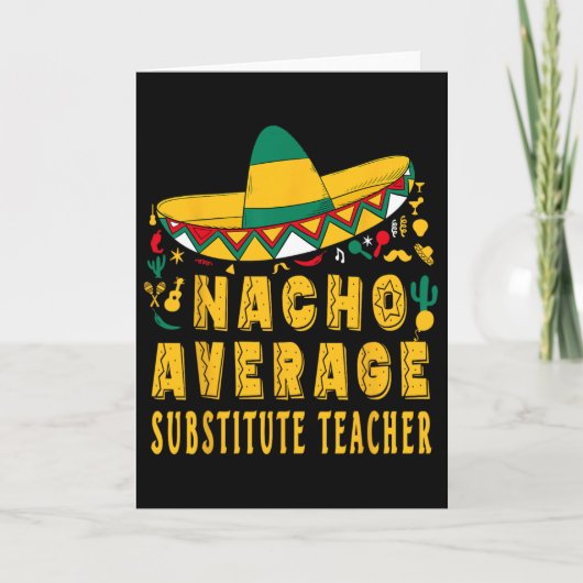 Nacho Durchschnittlicher Vertretungslehrer Cinco D Karte (Vorderseite)