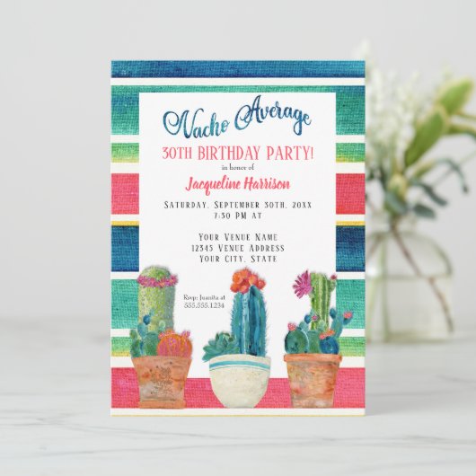 Nacho-durchschnittliches Einladung (Stehend Vorderseite)