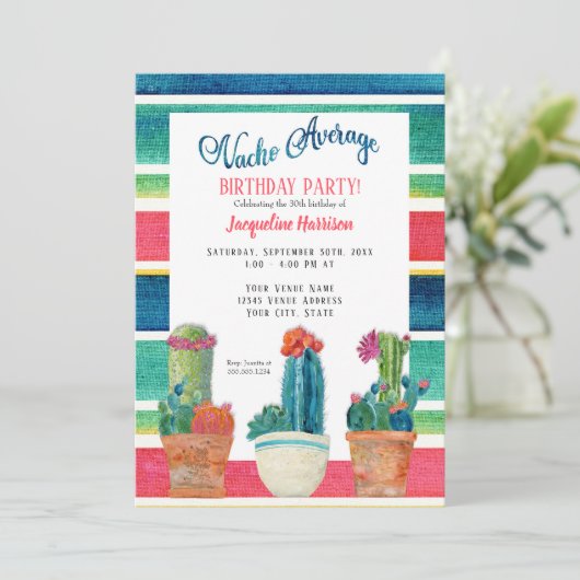 Nacho-durchschnittliches Einladung (Stehend Vorderseite)