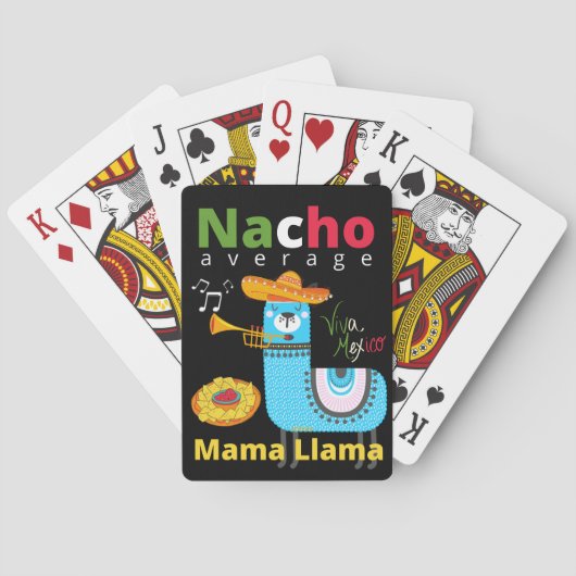 NACHO DURCHSCHNITTUNG MAMA LLAMA Cinco de mayo Spielkarten (Rückseite)