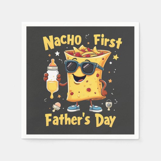 Nacho Erster Vatertag Cinco De Mayo Vater Serviette (Vorderseite)