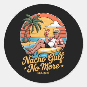 Nacho-Golf nicht mehr lustiger Trump-Urlaub 2025 U Runder Aufkleber