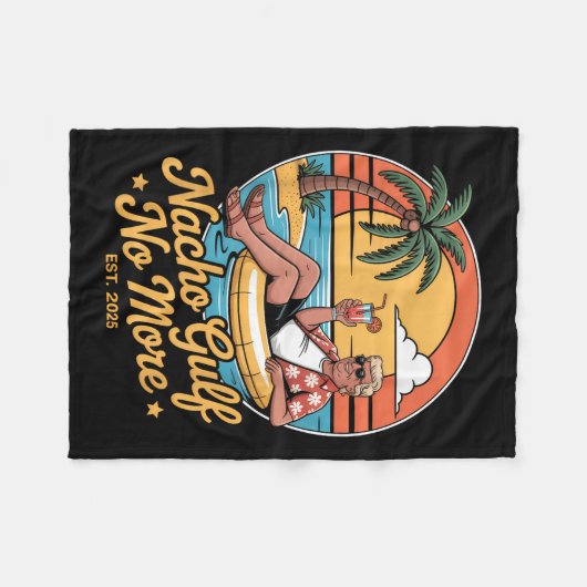 Nacho Gulf no more Funny Trump Vacation 2025 USA _ Fleecedecke (Vorderseite (Horizontal))