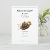 Nacho Ihr durchschnittlicher Hund Sombrero Taco Ei Einladung (Stehend Vorderseite)