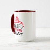 Nacho Ihr durchschnittlicher Lehrer Sombrero Typog Tasse (Vorderseite Links)