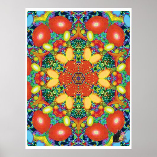 Nacho Kinetic Collage Kaleidoscope Poster (Vorne)