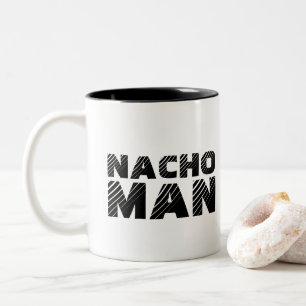 Nacho Man Cheese Chips Nachos Funny Feinschmecker Zweifarbige Tasse