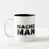 Nacho Man Cheese Chips Nachos Funny Feinschmecker Zweifarbige Tasse (Links)