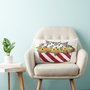 Nacho Man Cheese Tortilla Nachos Funny Food Lendenkissen