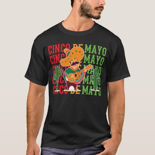Nacho Mexican Holiday Taco Sombrero Poncho T-Shirt (Vorderseite)