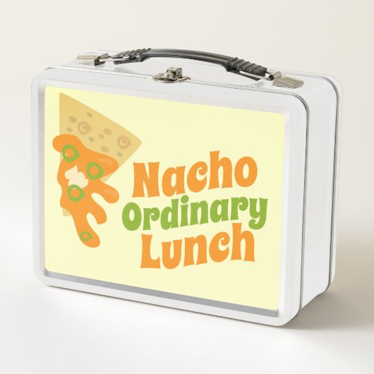 Nacho Ordinary Lunch Fun Novelty Food Slogan Metall Brotdose (Vorderseite)