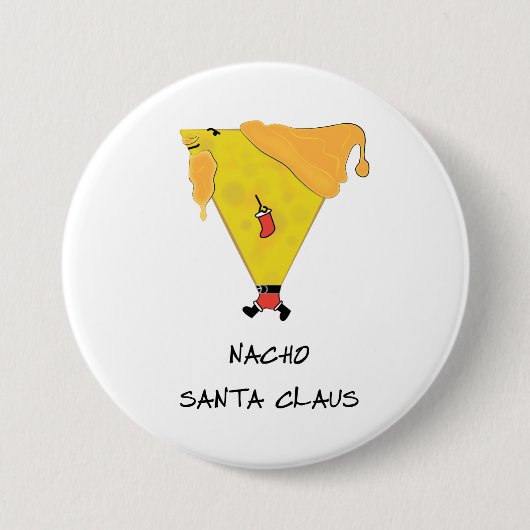 Nacho Santa Claus Button (Vorderseite)