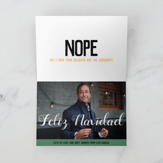 Nacho Santa Claus Feiertagskarte (Innenseite)