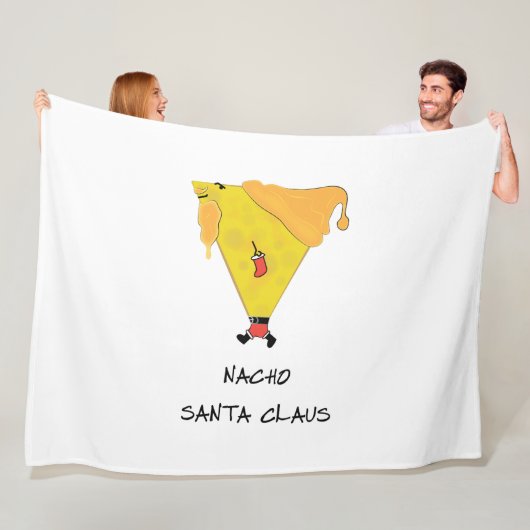 Nacho Santa Claus Fleecedecke (Beispiel)