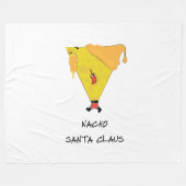 Nacho Santa Claus Fleecedecke (Vorderseite (Horizontal))