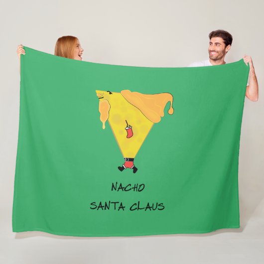 Nacho Santa Claus Fleecedecke (Beispiel)