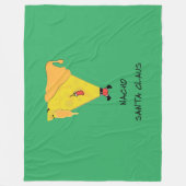 Nacho Santa Claus Fleecedecke (Vorderseite)