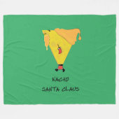 Nacho Santa Claus Fleecedecke (Vorderseite (Horizontal))