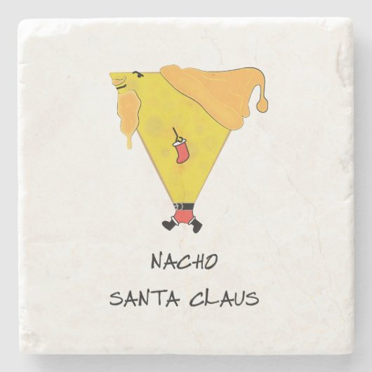Nacho Santa Claus Steinuntersetzer (Vorderseite)