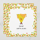 Nacho Santa mit Chips Feiertagskarte (Vorne/Hinten)