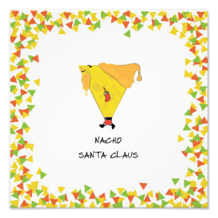 Nacho Santa mit Chips Fotodruck