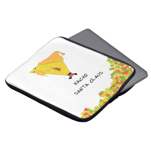 Nacho Santa mit Chips Laptopschutzhülle (Vorne Oben)