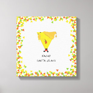 Nacho Santa mit Chips Leinwanddruck