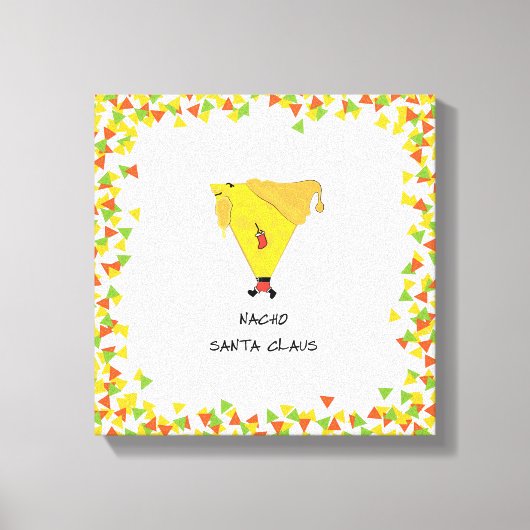 Nacho Santa mit Chips Leinwanddruck (Vorderseite)