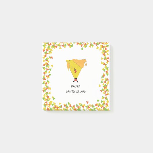Nacho Santa mit Chips Post-it Klebezettel (Vorderseite)