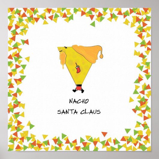Nacho Santa mit Chips Poster (Vorne)
