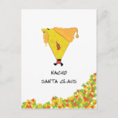 Nacho Santa mit Chips Postkarte (Vorderseite)