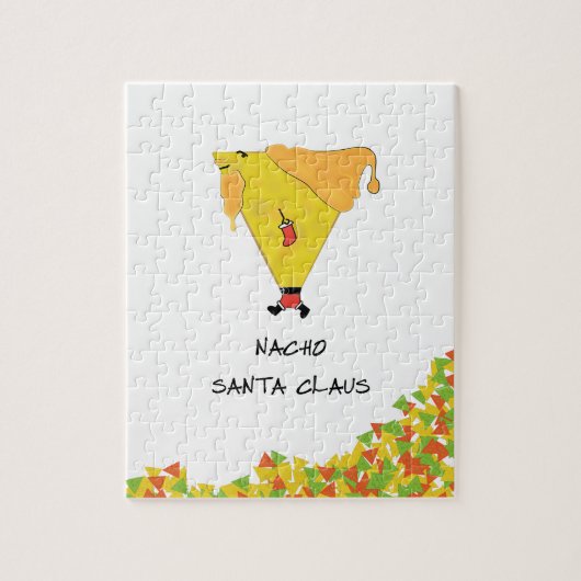 Nacho Santa mit Chips Puzzle (Vertikal)