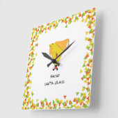 Nacho Santa mit Chips Quadratische Wanduhr (Winkel)