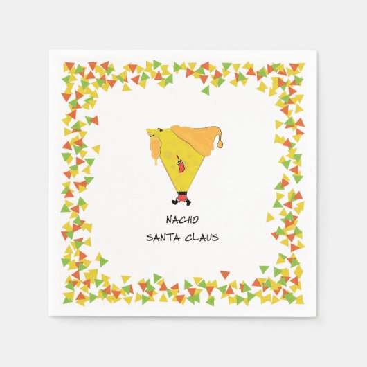 Nacho Santa mit Chips Serviette (Vorderseite)