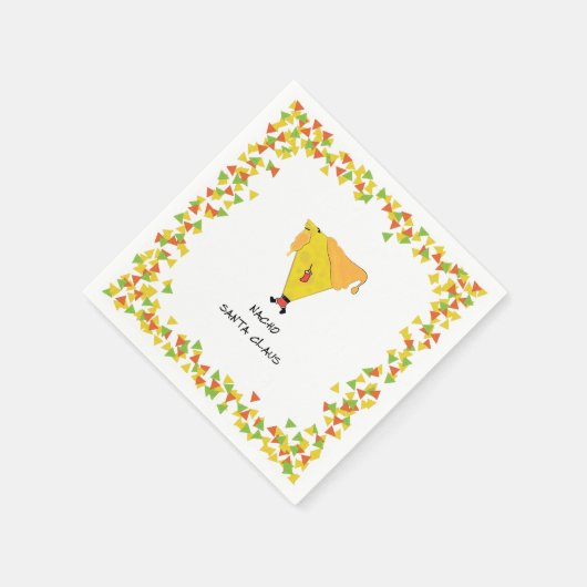 Nacho Santa mit Chips Serviette (Ecke)