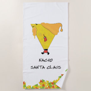 Nacho Santa mit Chips Strandtuch