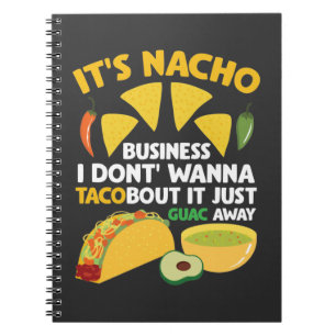 Nacho Taco Guacamole Dip Fast Food Cinco de Mayo Notizblock