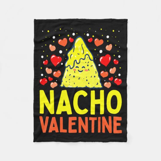 Nacho Valentine Valentines Day Food Pun Mexican Jo Fleecedecke (Vorderseite)