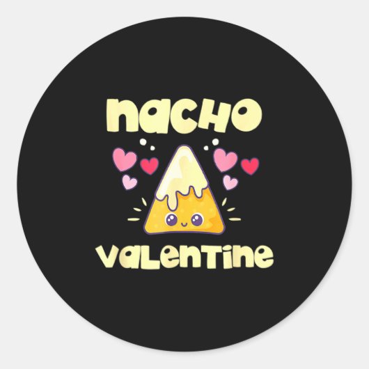 Nacho Valentine Valentines Day Mexican Food  Runder Aufkleber (Vorderseite)