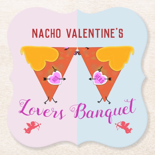 Nacho Valentinstag Event Untersetzer (Vorderseite)