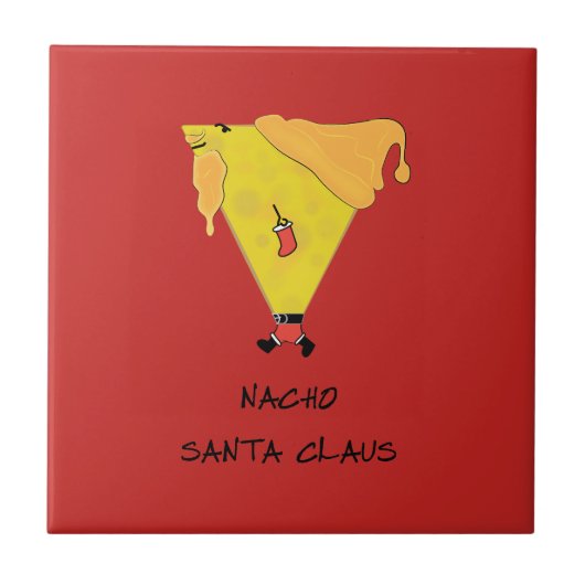 Nacho Weihnachtsmann Fliese (Vorderseite)