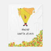 Nacho-Weihnachtsmann mit Chips Fleecedecke (Vorderseite)