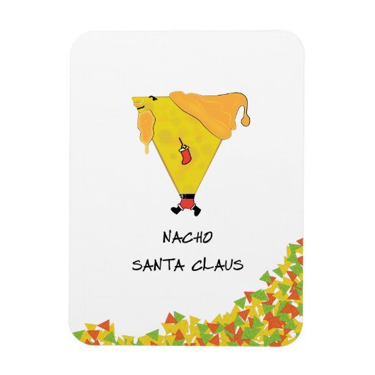 Nacho-Weihnachtsmann mit Chips Magnet (Vertikal)