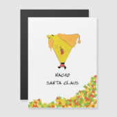 Nacho-Weihnachtsmann mit Chips Magnetkarte (Vorne/Hinten)