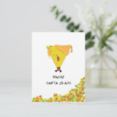 Nacho-Weihnachtsmann mit Chips Postkarte (Stehend Vorderseite)