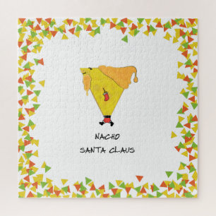 Nacho-Weihnachtsmann mit Chips Puzzle