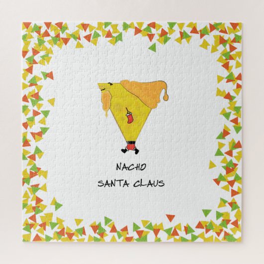 Nacho-Weihnachtsmann mit Chips Puzzle (Vertikal)