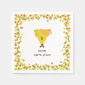 Nacho-Weihnachtsmann mit Chips Serviette (Vorderseite)